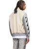 Off-White Off-White Off-White & Gray Wool Denim Relaxed Varsity Jacket - 3