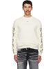 Off-White Off-White Off-White Diagonal Outline Knit Crewneck Sweater - 1