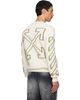 Off-White Off-White Off-White Diagonal Outline Knit Crewneck Sweater - 3
