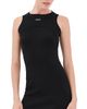 Off-White Off-White Off Stamp Rib Round Mini Dress Black/White - 1