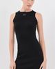 Off-White Off-White Off Stamp Rib Round Mini Dress Black/White - 2