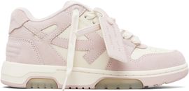 Off-White Off-White Pink Out Of Office Calf & Suede Sneakers