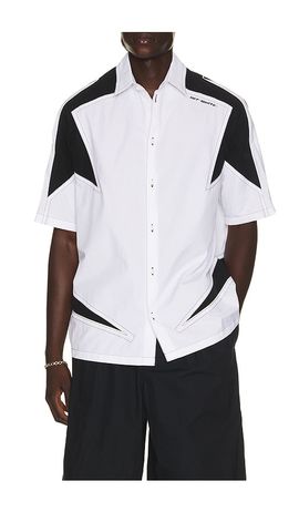 OFF-WHITE OFF-WHITE Race Logo Star Bowling Shirt