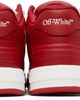 Off-White Off-White Red & White 'Out Of Office' Calf Leather Sneakers - 2
