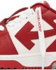Off-White Off-White Red & White 'Out Of Office' Calf Leather Sneakers - 3