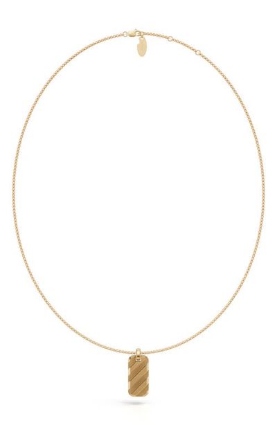 Off-White Off-White Shadow Strip Tag Pendant Necklace
