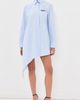 Off-White Off-White Stripe Pop Asymmetric Shirt Dress Heather Dark Sapphire - 2