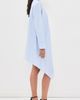 Off-White Off-White Stripe Pop Asymmetric Shirt Dress Heather Dark Sapphire - 4