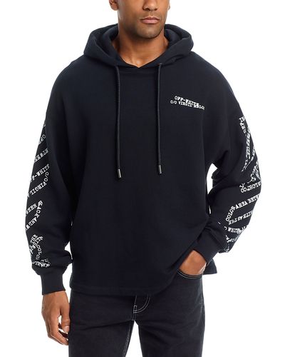 Off-white Off-White Type Arrow Diagonal Loose Hoodie