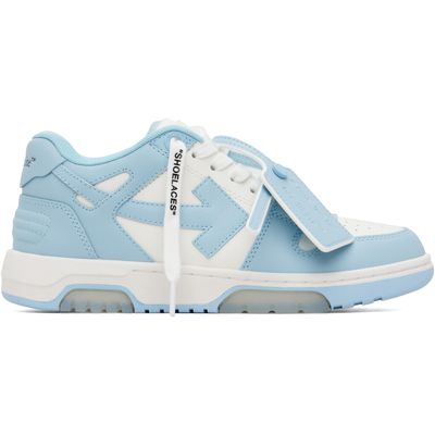 Off-White Off-White White & Blue 'Out Of Office' Calf Leather Sneakers