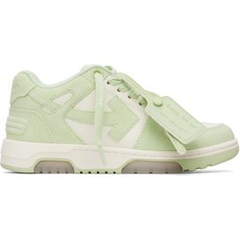Off-White Off-White White & Green 'Out Of Office' Sneakers