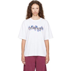 Off-White Off-White White Bookish Flower Regular T-shirt