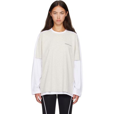 Off-White Off-White White 'Logo' Quote Double Layer T-shirt