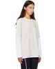 Off-White Off-White White 'Logo' Quote Double Layer T-shirt - 2