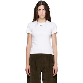Off-White Off-White White 'OFF' Stamp Rib Fitted T-shirt