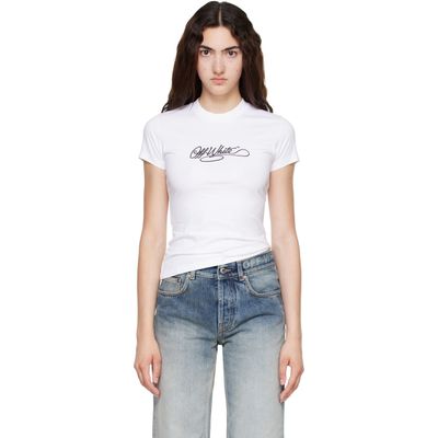 Off-White Off-White White Script Fitted T-shirt