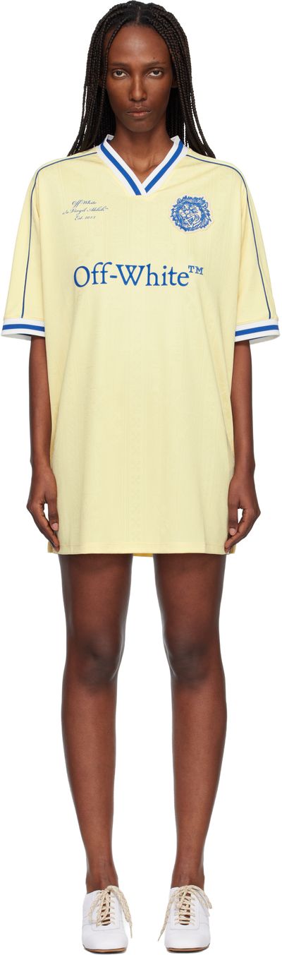 Off-White Off-White Yellow Soccer Minidress