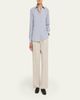 Officine Generale Ella Long-Sleeve Textured Japanese Cotton Shirt - 2