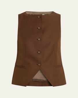 Officine Generale Lane Italian Linen Vest