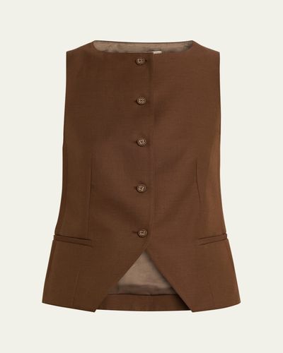 Officine Generale Lane Italian Linen Vest