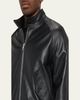 Officine Generale Men's Leather Band-Collar Biker Jacket - 5