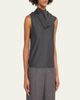 Officine Generale Milia Sleeveless Drape-Neck Top - 4