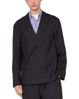 Officine Generale Officine Generale Peak Lapel Double Breasted Jacket
