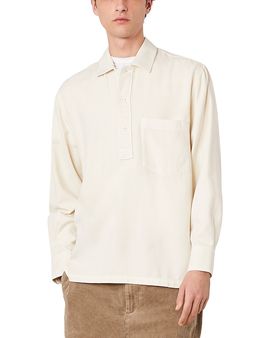 Officine Generale Officine Generale Twill Half Button Shirt