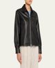 Officine Generale Rhea Lambskin Leather Jacket - 4