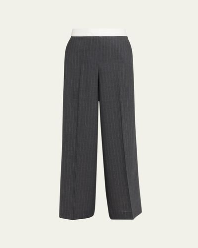 Officine Generale Rosa Pinstripe Wool Pants