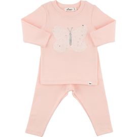 oh baby! oh baby! Butterfly Cream/Pink Silver Fleck Tulle Two Piece Set
