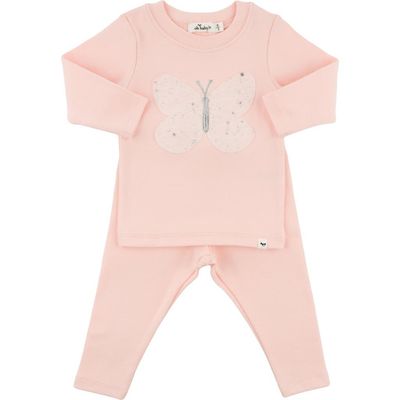 oh baby! oh baby! Butterfly Cream/Pink Silver Fleck Tulle Two Piece Set