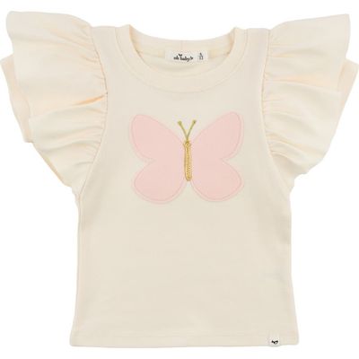 oh baby! oh baby! Butterfly Pink Terry with Gold Butterfly Tee