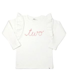 Oh Baby oh baby! Girls' Millie two Pink Sparkle Embroidered Tee