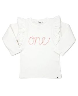 Oh Baby oh baby! Girls' one Pink Sparkle Embroidered Millie Tee