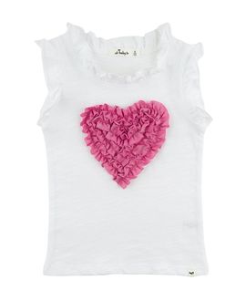 Oh Baby oh baby! Girls' Rebekah Ruffle Heart Sparkle Tank
