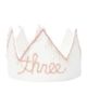 Oh Baby oh baby! Linen "three" Embroidered Crown - 1