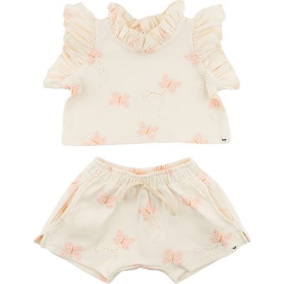 oh baby! oh baby! Mini Butterflies Pink Lola Top Jamie Short Set