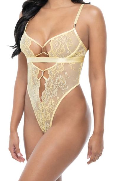 Oh La La Cheri Oh La La Cheri Pilar Embroidered Mesh Underwire Teddy