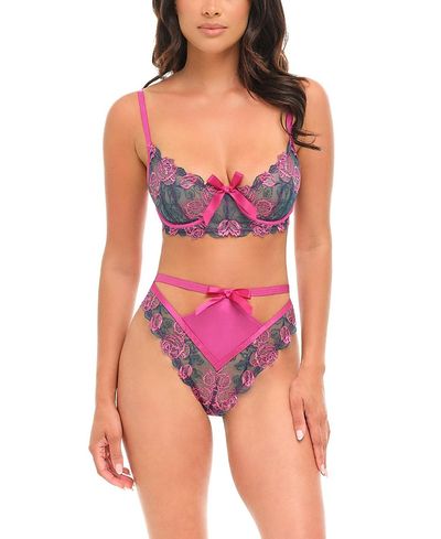Oh La La Cheri Oh La La Cheri Rosie Embroidered Underwire Bra Set
