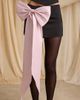 Oh Polly Oh Polly Carola satin pink oversized bow detail mini skirt in black - part of a set - 2