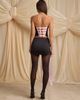Oh Polly Oh Polly Carola satin pink oversized bow detail mini skirt in black - part of a set - 3