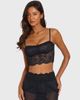 Oh Polly Oh Polly lace cami top set in black - 1