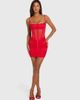Oh Polly Oh Polly lace cupped mini dress in cherry red - 2