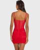 Oh Polly Oh Polly lace cupped mini dress in cherry red - 3