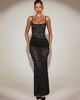 Oh Polly Oh Polly lace maxi dress with ruching in black - 2