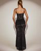Oh Polly Oh Polly lace maxi dress with ruching in black - 4