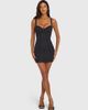 Oh Polly Oh Polly lace trim corset detail mini dress in black - 2