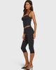 Oh Polly Oh Polly lace trim corset top set in black pinstripe - 2