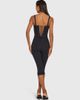 Oh Polly Oh Polly lace trim corset top set in black pinstripe - 3